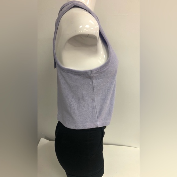 NWT SELECTED FEMME CROPPED SLEEVELESS TOP IN WASHED PURPLE - Picture 4 of 11